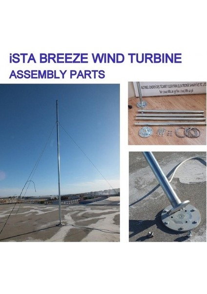 Istabreeze Direk Seti 4 Metre - Rüzgar Türbini Için 15 kg Taşıma Kapasiteli modelleri