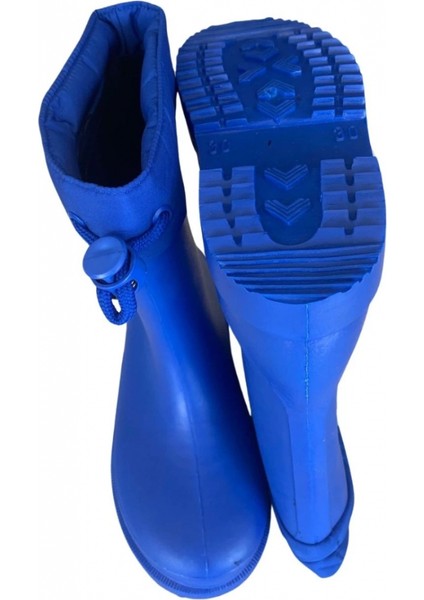 Konçlu Erkek Çocuk Yağmur Çizmesi 26-35 Mavi