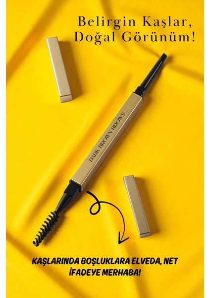 Eye Brow Pencil Fırçalı Yumuşak Uçlu Kaş Kalemi-Dark Brown-4 modelleri