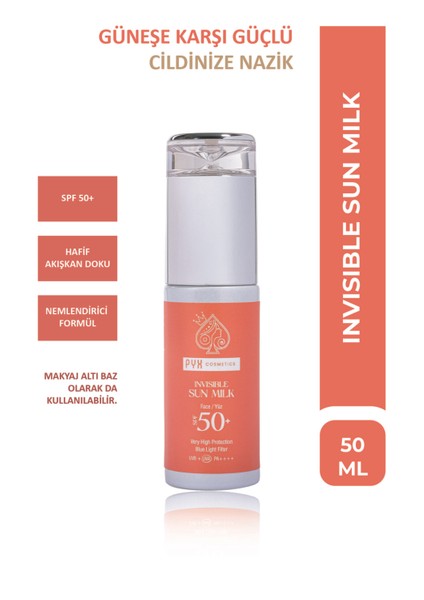 Invısıble Sun Mılk 50 Spf+ Yüksek Koruma - Güneş Sütü Yüz/vücut - Tüm Ciltler Için