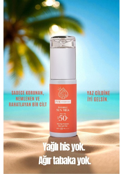 Invısıble Sun Mılk 50 Spf+ Yüksek Koruma - Güneş Sütü Yüz/vücut - Tüm Ciltler Için fırsatları