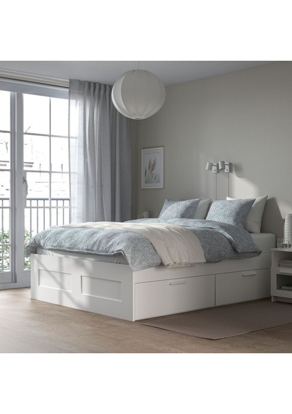 Çift Kişilik Baza, Beyaz, 180X200 Cm, 4 Çekmeceli fiyatları