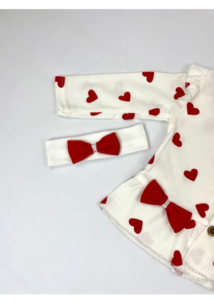 Kalp Temalı Düğmeli Bebek Takımı fırsatları