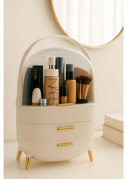 3 Çekmeceli Büyük Kapasiteli Kozmetik Düzenleyici + Çanta Boy Organizer Hediyeli fiyatları
