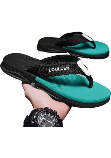 Yaz Platform Flip Flop Sandalet Erkek Terlik Kaymaz Moda Plaj Ayakkabıları (Yurt Dışından)