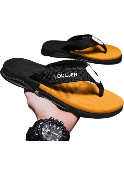 Yaz Platform Flip Flop Sandalet Erkek Terlik Kaymaz Moda Plaj Ayakkabıları (Yurt Dışından)