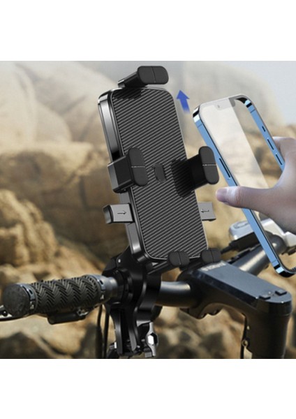 Darbe emici telefon tutucu motor bisiklet scooter bisiklet için 360 dönebilen tutucu Motosiklet için