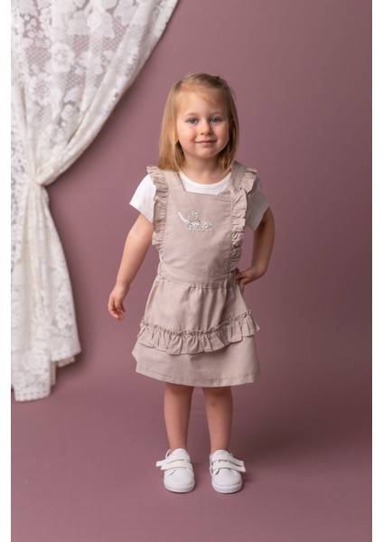 Kız Bebek Bej Love Pullu Jile ve T-Shirt Takım (9 Ay - 4 Yaş ) indirimleri