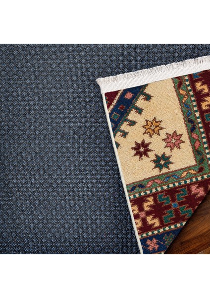 Bordo Göbekli Modern Etnik Desenli Halı | Makinada Yıkanabilir | Hav Toz Vermez | Leke Tutmayaz | Kaymaz Taban | Dijital Makine Baskı | Salon Yolluk Mutfak Halısı fırsatları