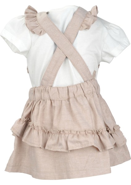 Kız Bebek Bej Love Pullu Jile ve T-Shirt Takım (9 Ay - 4 Yaş ) modelleri