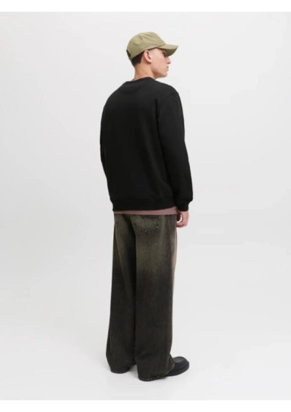 Jack&jones 12282893 Jornorrebro Emb Sweat Black Erkek Sweatshirt modelleri