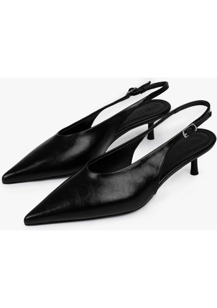 Kadın Luna Siyah Cilt Stiletto
