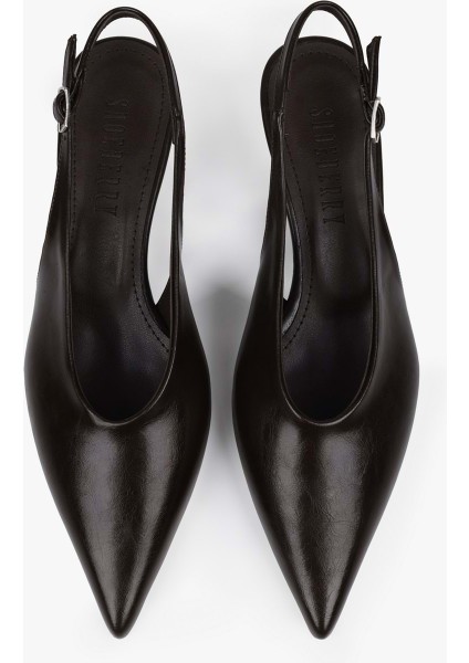 Kadın Luna Kahve Cilt Stiletto modelleri