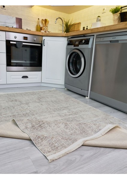 Riena 1162 Latte - Akrilik Polyester Halı | Kaymaz Tabanlı Dekoratif Halı