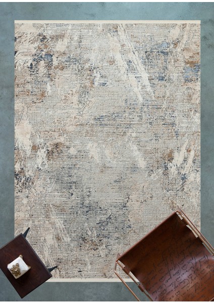 Krem Soyut Modern Etnik Desenli Halı | Makinada Yıkanabilir | Hav Toz Vermez | Leke Tutmayaz | Kaymaz Taban | Dijital Makine Baskı | Salon Yolluk Mutfak Halısı modelleri