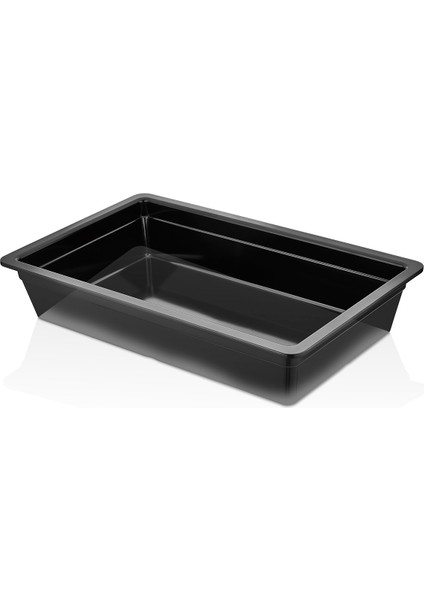 11100.BL - Happy Chef Gn. 1/1 Siyah Küvet 53X32,5 Cm, Thermoset Melamin