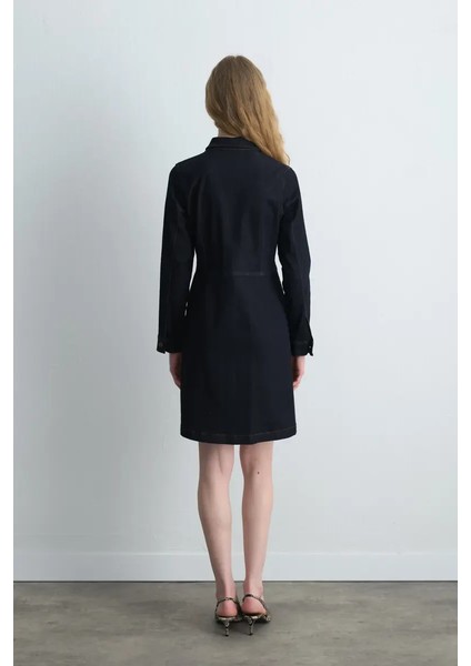 Tencel Denim Elbise - Lacivert indirimleri