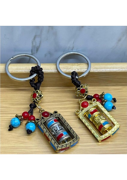 Metal Feng Shui Şans Çarkı Anahtarlık