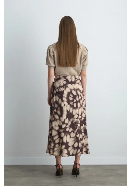 Anvelop Kesim Uzun Viskon Etek - Kahverengi fırsatları