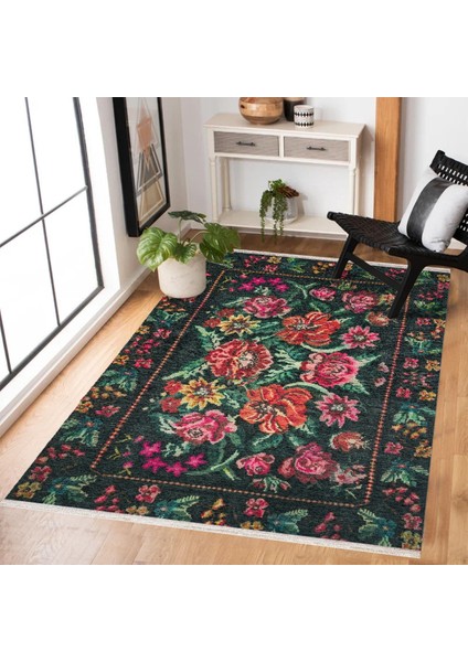 Kırmızı Karabağ Modern Etnik Desenli Halı | Makinada Yıkanabilir | Hav Toz Vermez | Leke Tutmayaz | Kaymaz Taban | Dijital Makine Baskı | Salon Yolluk Mutfak Halısı fiyatları