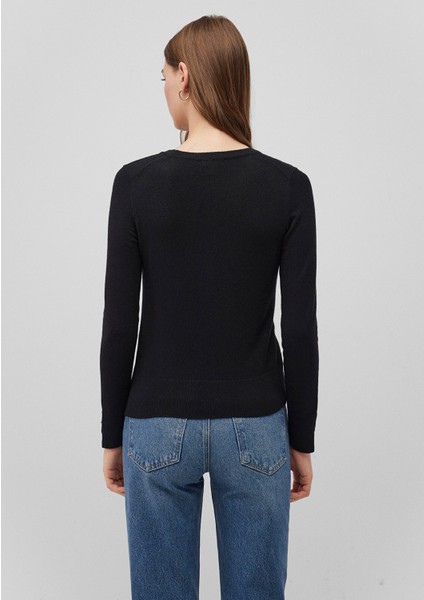 Bisiklet Yaka Siyah Kazak 1710510-900