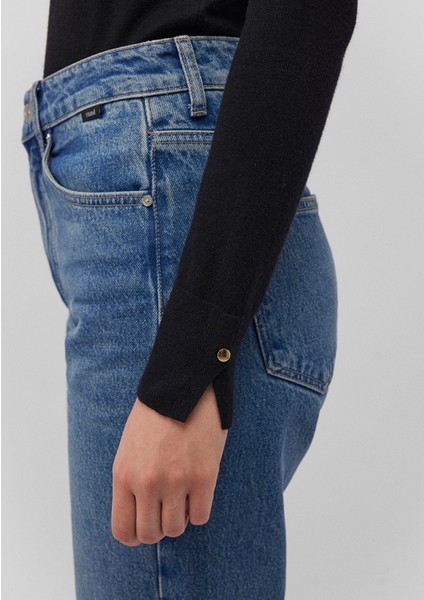 Bisiklet Yaka Siyah Kazak 1710510-900