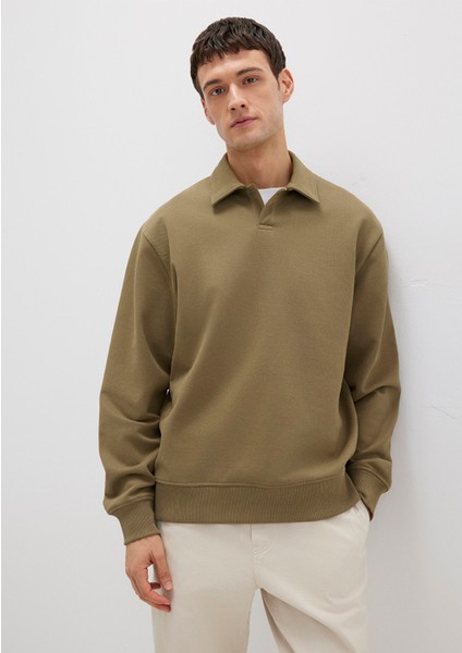 Polo Yaka Haki Sweatshirt 0S10458-71816
