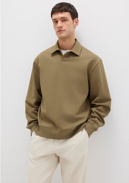 Polo Yaka Haki Sweatshirt 0S10458-71816
