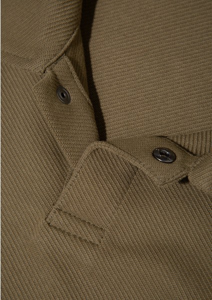 Polo Yaka Haki Sweatshirt 0S10458-71816