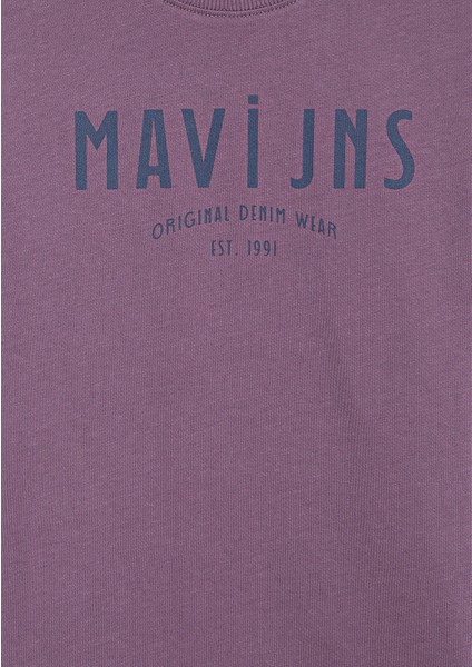 Mavi Jns Baskılı Mor Tişört 6610396-70656