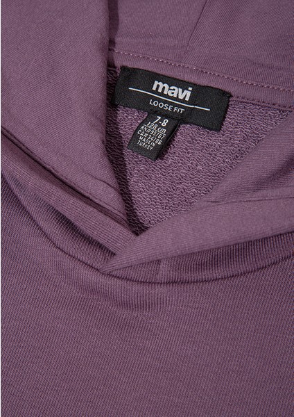 Mavi Logo Baskılı Mor Sweatshirt 6S10143-70656