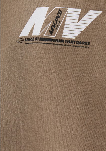 Baskılı Haki Tişört 0612912-70355