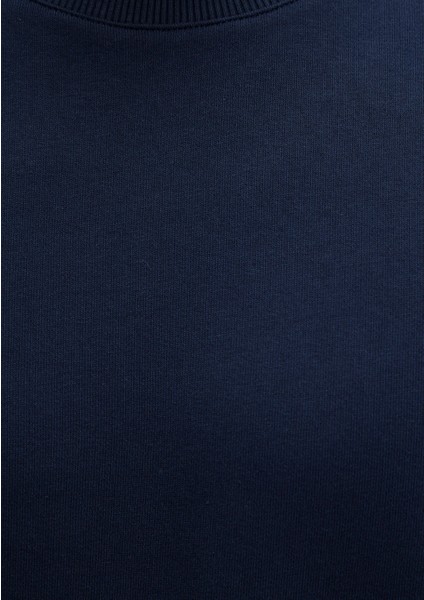 Bisiklet Yaka Lacivert Sweatshirt 0S10421-70490