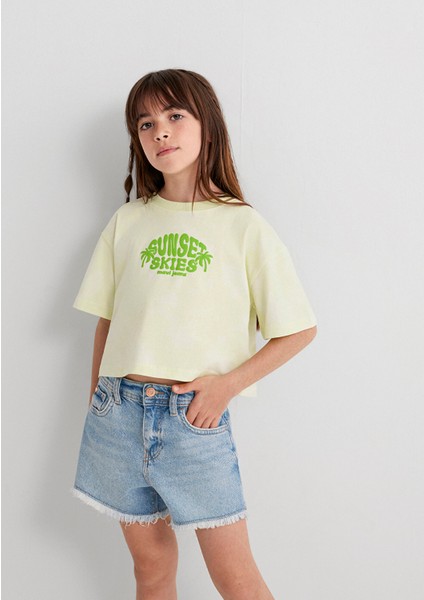 Baskılı Batik Yeşil Tişört 7610324-90385