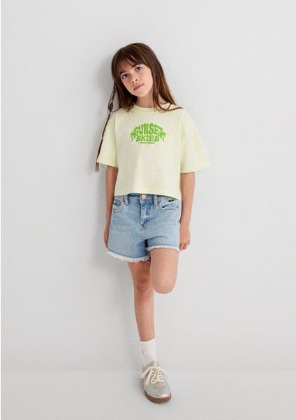 Baskılı Batik Yeşil Tişört 7610324-90385