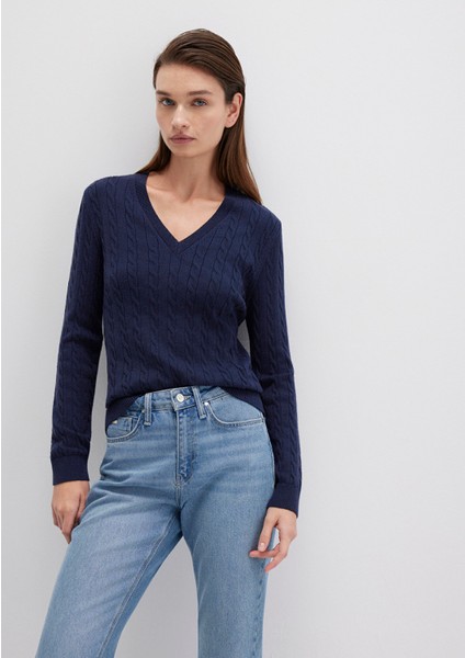 V Yaka Lacivert Kazak 1710340-84371