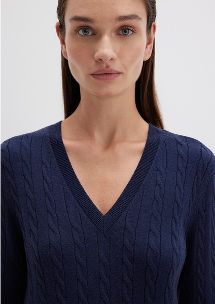 V Yaka Lacivert Kazak 1710340-84371