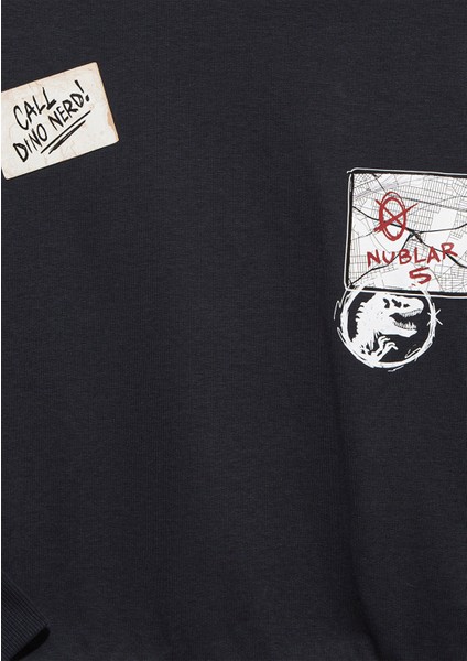 Jurassic Park Baskılı Antrasit Sweatshirt 6S10135-70087