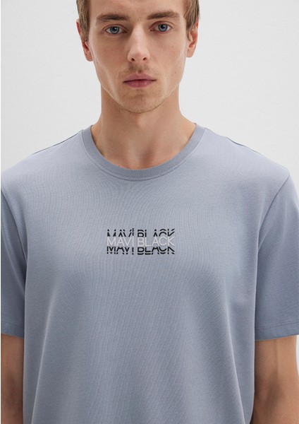 Mavi Black Baskılı Mavi Tişört 0612867-86584