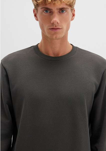 Bisiklet Yaka Antrasit Sweatshirt 0S10421-70090