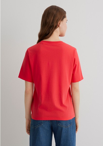 Baskılı Kırmızı Tişört 1613164-71083