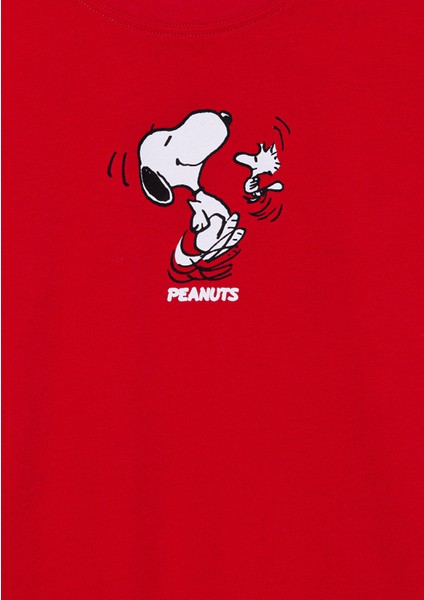 Peanuts Baskılı Kırmızı Tişört 7610320-70471