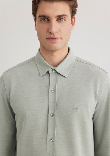 Yeşil Örme Gömlek 0210294-71476