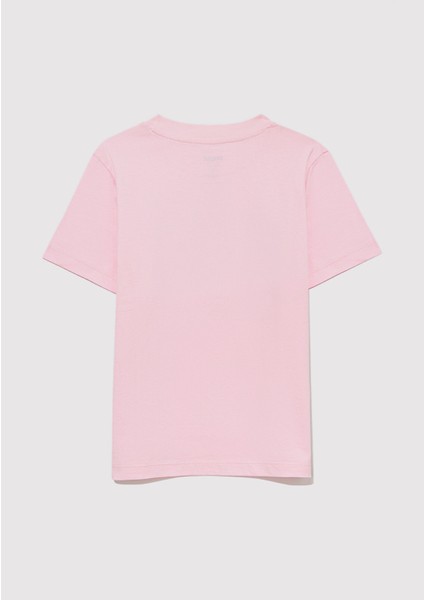 Mavi Logo Baskılı Pembe Tişört 7610109-86953