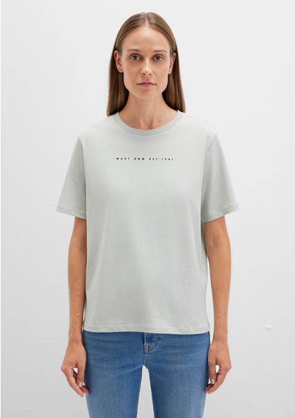 Mavi Baskılı Yeşil Tişört 1613147-70148