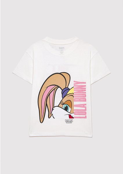 Lola Bunny Baskılı Ekru Tişört 7610289-70057