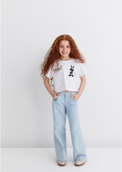 Bugs Bunny Baskılı Beyaz Tişört 7610304-620