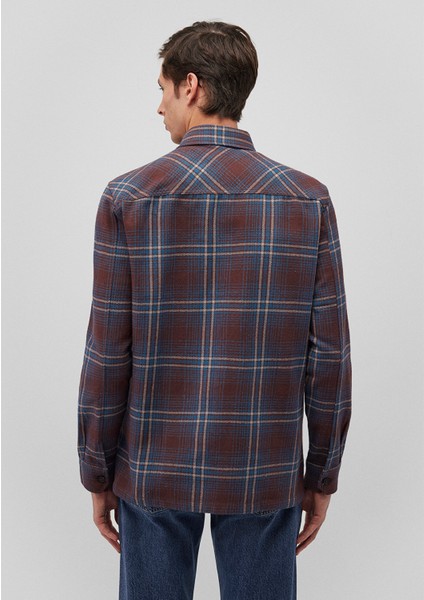 Kareli Kahverengi Gömlek 0211334-89073