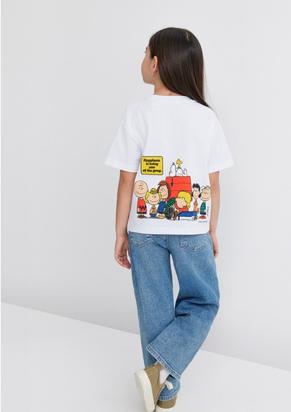 Peanuts Baskılı Beyaz Tişört 7610295-620