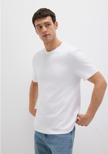 Organik Pamuk Beyaz Tişört 066483-620